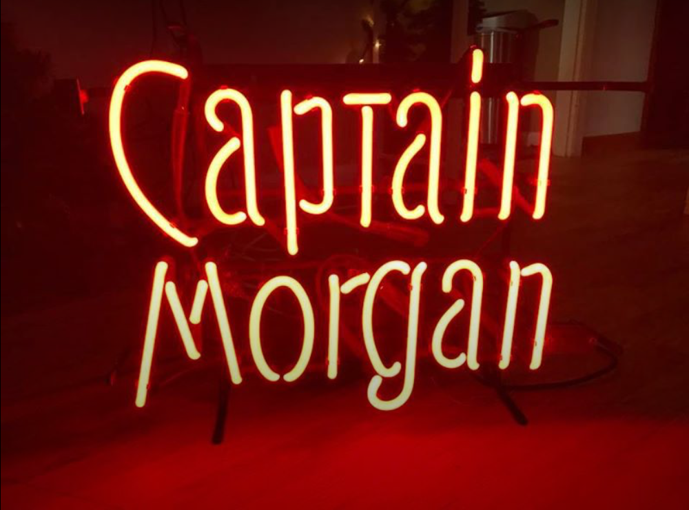 Captain Morgan Red Neon Sign